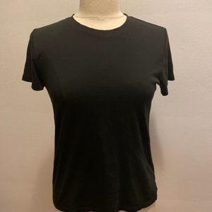 Vince Essential black pima cotton short sleeve crew tee short